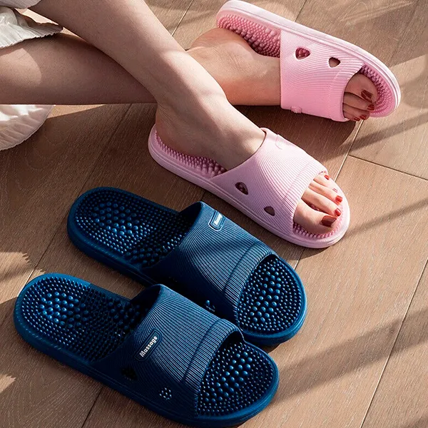 slides, slippers, bathroom slippers, foot massage slippers, non slip slides, massage slippers, massage slides, reflexology slippers