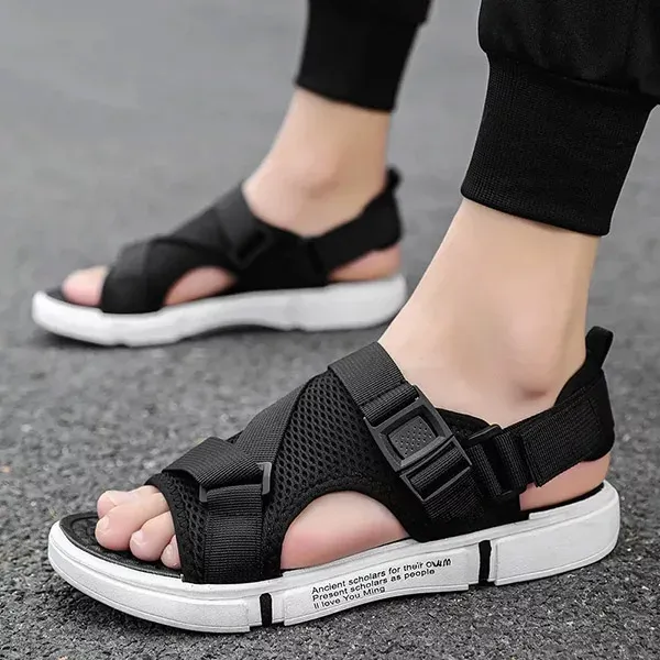 platform sandals, men sandals, beach shoes, beach sandals, mesh shoes, mesh sandals