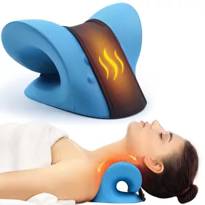neck stretcher, heated neck stretcher, neck traction device, cervical neck traction device