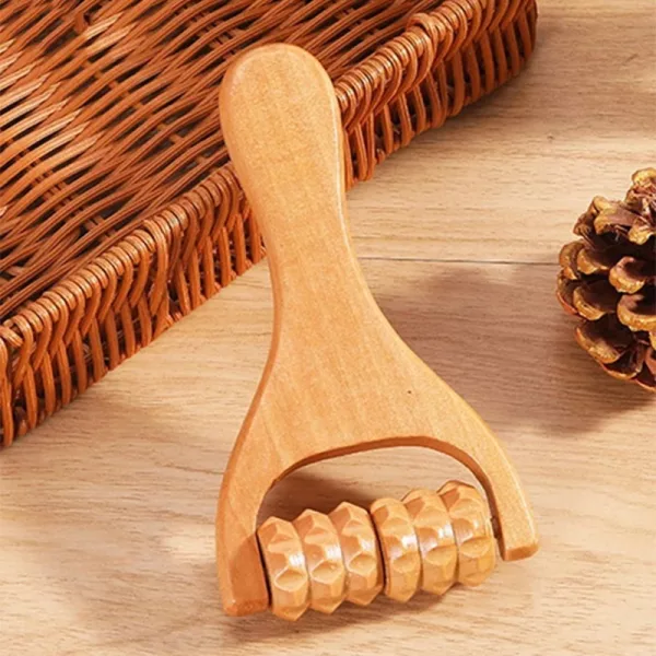 massage roller, handheld roller, wooden roller, handheld massage roller