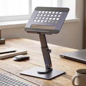 aluminium tablet stand, tablet holder, tablet stand, folding tablet stand, rotatable tablet holder